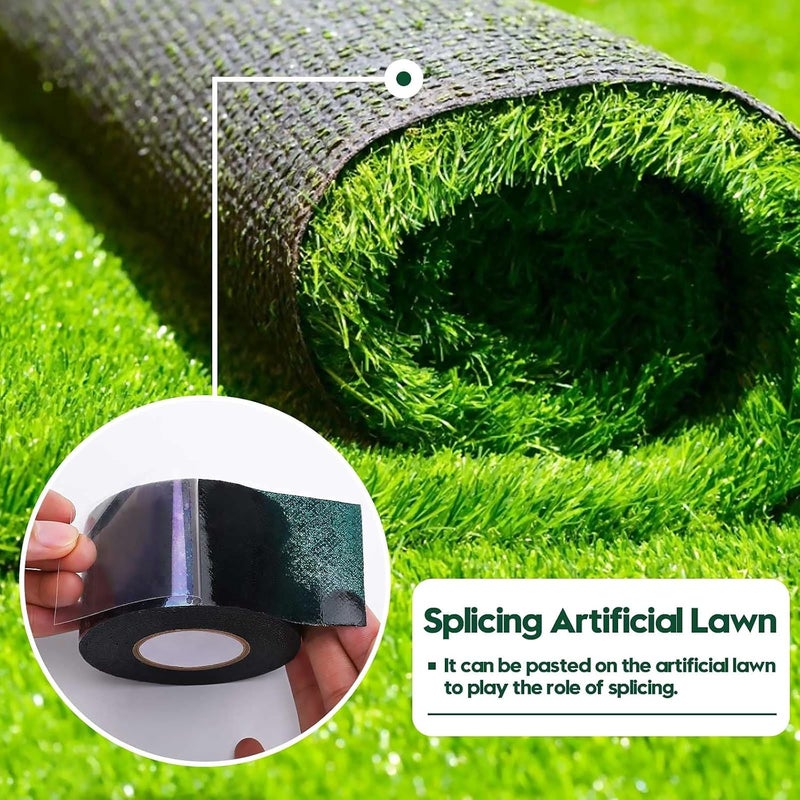 Inchoco Self-Adhesive Seaming Turf Tape Artificial Synthetic Double Sides, 2 Inch Width x 192 Inch Long Grass Seam Tape for Jointing Fixing Green Lawn Mat Rug, Connecting Fake Grass Carpet - Image 3
