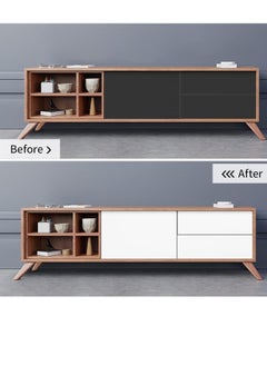 Scrolls Self Adhesive Wallpaper Waterproof Gloss PVC Vinyl, Oil Proof,Marble Vinyl Paper for Furniture Cover Surface,Countertop,Kitchen,Shelf Liner White (40x100cm)  - Image 4
