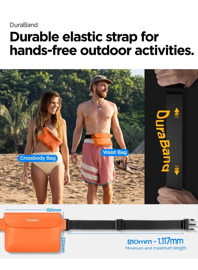 Spigen Waterproof Mobile Pouch (A620) for iPhone, Samsung Galaxy, Google Pixel and All Other Smartphones up to 8.7 Inches, Mobile Waterproof Pouch (IPX8 Certified, Pack of 2) - Sunset Orange - Image 4