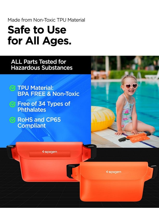 Spigen Waterproof Mobile Pouch (A620) for iPhone, Samsung Galaxy, Google Pixel and All Other Smartphones up to 8.7 Inches, Mobile Waterproof Pouch (IPX8 Certified, Pack of 2) - Sunset Orange - Image 5