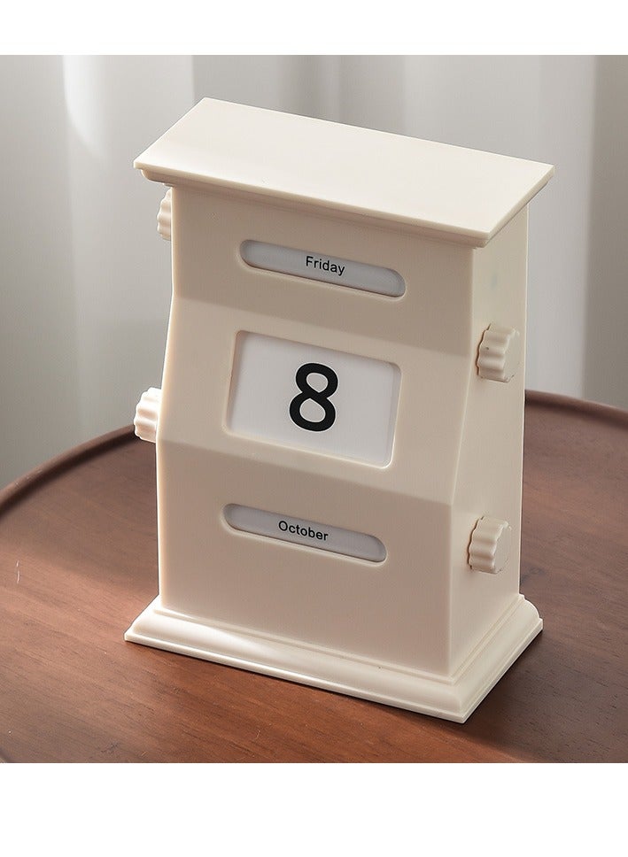 عام تقويم مكتبي إبداعي ذو مظهر عالٍ كلاسيكي، تقويم مكتبي إبداعي خفيف، ديكور فاخر، زخارف مكتبية راقية - Image 1