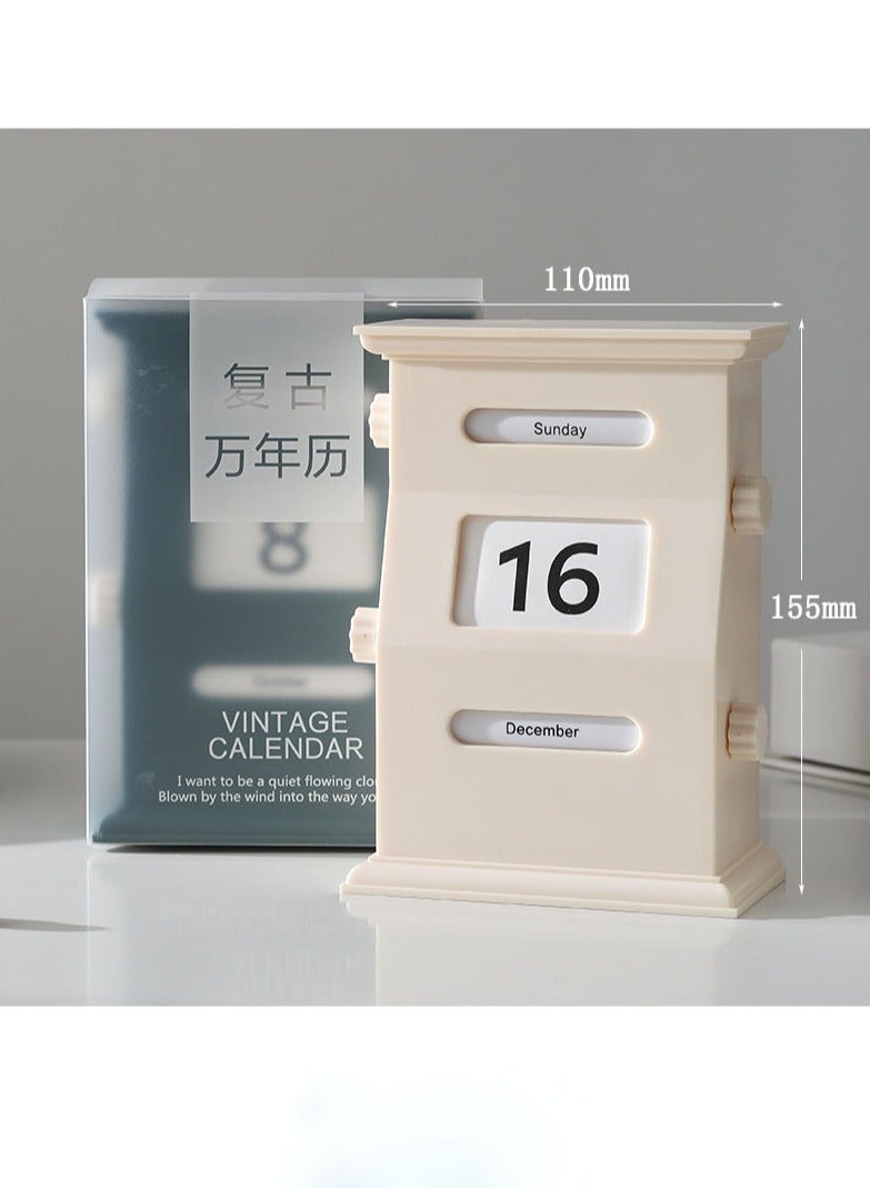 عام تقويم مكتبي إبداعي ذو مظهر عالٍ كلاسيكي، تقويم مكتبي إبداعي خفيف، ديكور فاخر، زخارف مكتبية راقية - Image 2