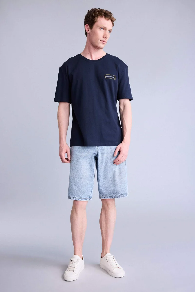ديفاكتو Regular Fit Printed Short Sleeve T-Shirt