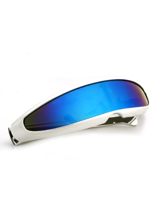 Generic Punk Cool Coated Cospaly Electroplated Gold And Silver Sunglasses Space Robot Stage Performance One-piece Film