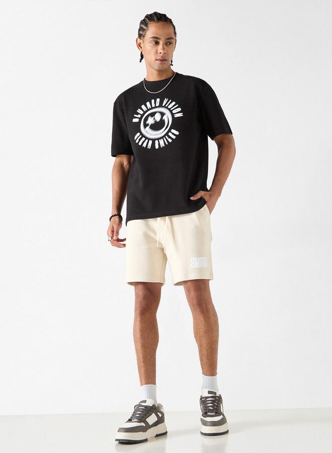 SP Characters SmileyWorld Detail Regular Fit Shorts with Drawstring Closure - Image 2