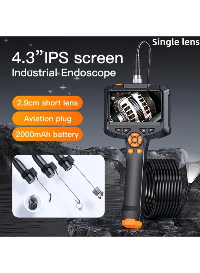 Single Lens 8mm Industrial Endoscope IP67 Waterproof HD IPS LCD Screen Borescope Camera - Image 4