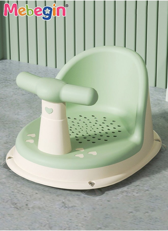 MEBEGIN Baby Bath Seat with 4 Powerful Suction Cups and Ergonomic Backrest, Non-Slip Toddler Bath Seat, Infant Bathtub Support Chair, Safe Bathtub Seat for Sitting Up, Learning Sit-Up Seat with Air Holes, Suitable for Use in Bathtub, Living Room, Shower Room or Outdoor  - Image 2