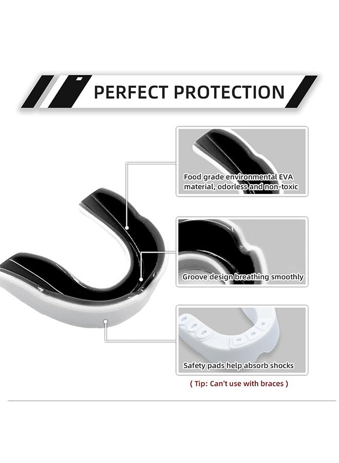Generic 3 pcs Kids Youth Mouth Guard for Sports, Boys Girls Mouth Guard with Case, Child Teen Sports Mouthguard for Football Lacrosse Basketball Boxing Soccer Taekwondo MMA Karate  - Image 2