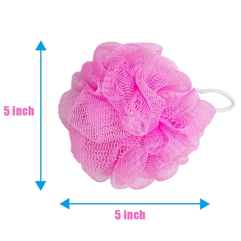 Cshangzei 10 Pcs Bath Loofah Shower,Small Mesh Sponge Pouf Colorful Exfoliating Scrubber for Kids Women Men Body Wash,Random Color - Image 3