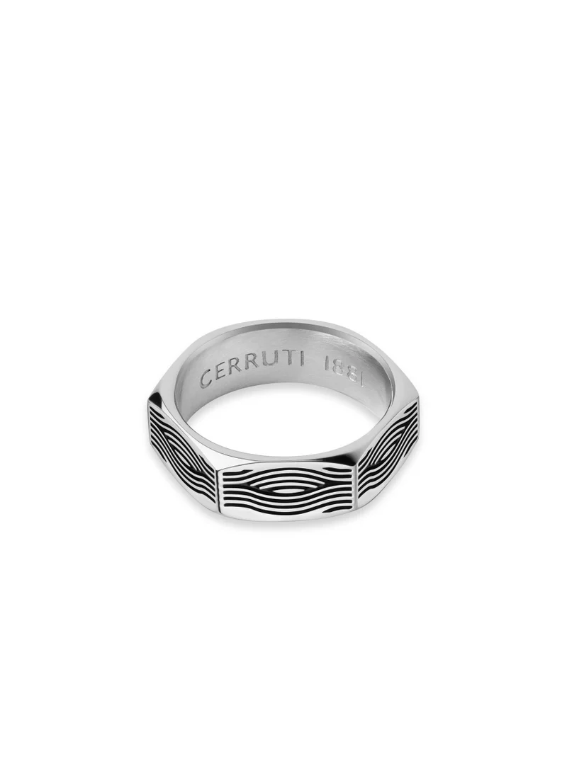 شيروتي 1881 Comb Silver Finger Ring For Men 60