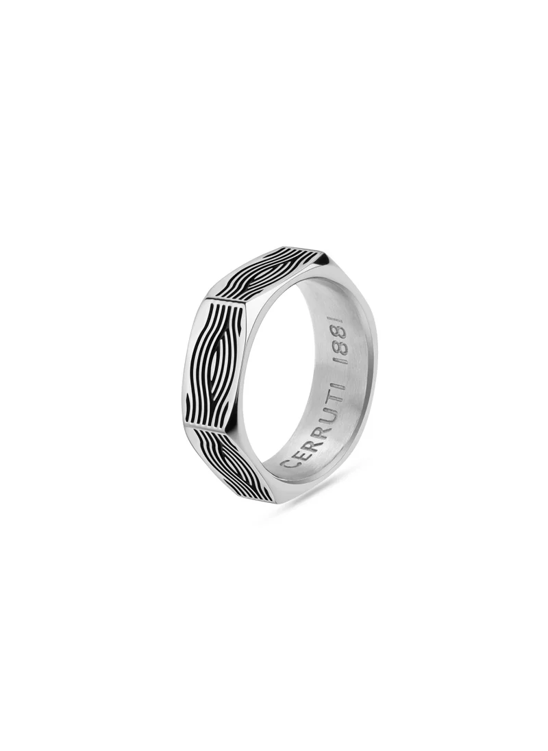شيروتي 1881 Comb Silver Finger Ring For Men 60