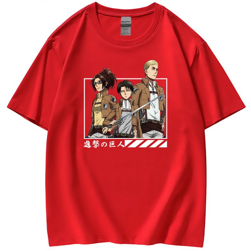 Attack On The Giant Attack On Titan Popular Animation Peripheral Printed Short Sleeve T-Shirt Women'S T-Shirt Now - Image 3
