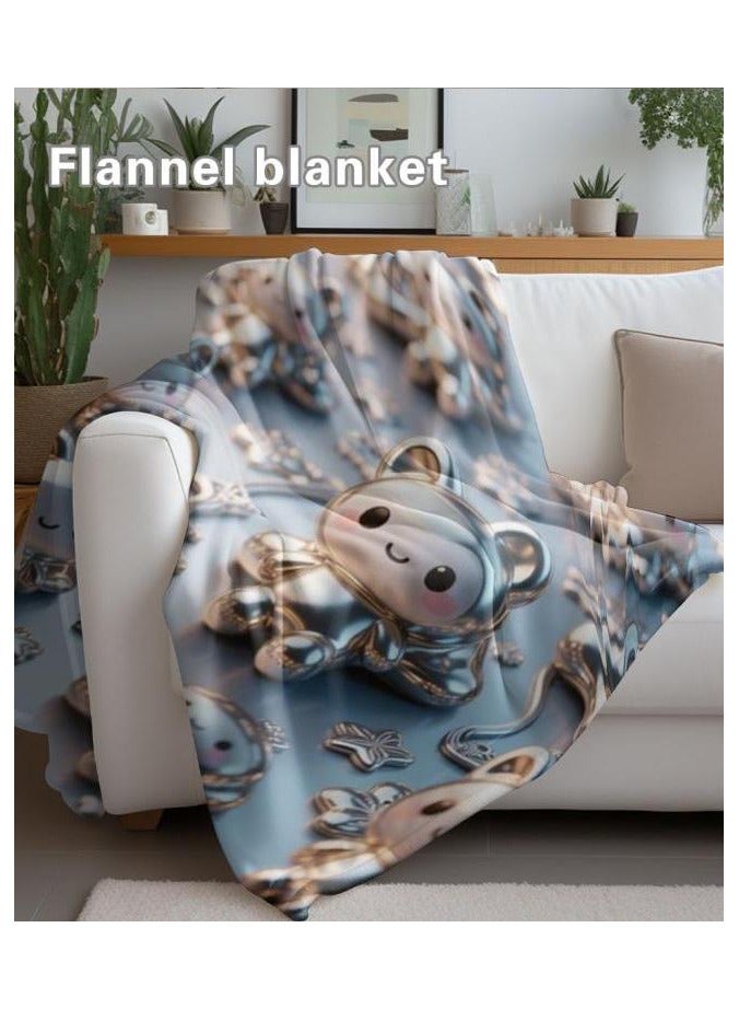 عام بطانية رقيقة من الفانيلا (دافئة ومريحة، ومناسبة للنوم واستخدام الألعاب وإزالة الغبار ومقاومة للرمل) 150 سم * 200 سم - 776 - Image 1