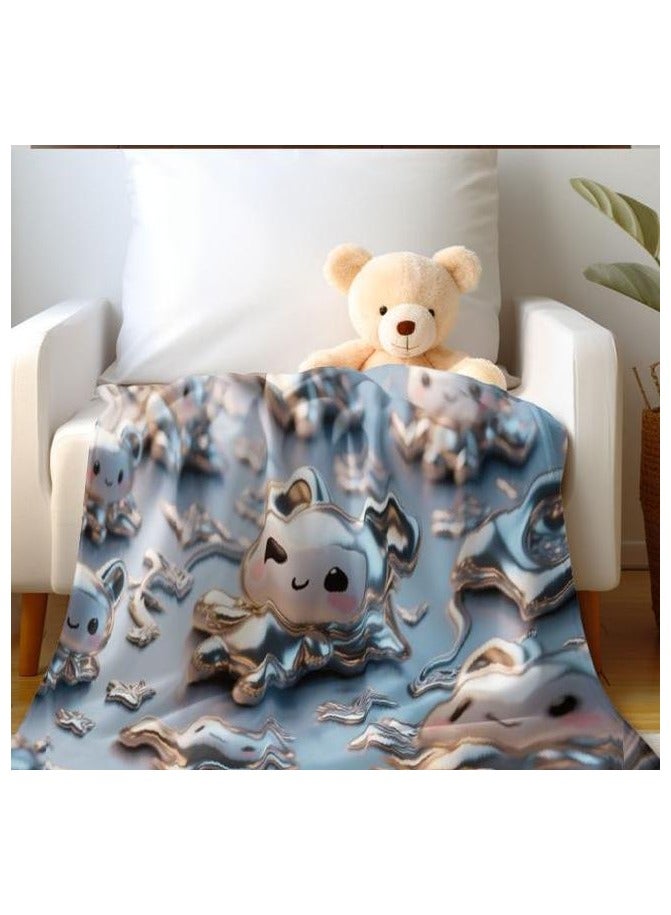 عام بطانية رقيقة من الفانيلا (دافئة ومريحة، ومناسبة للنوم واستخدام الألعاب وإزالة الغبار ومقاومة للرمل) 150 سم * 200 سم - 776 - Image 4