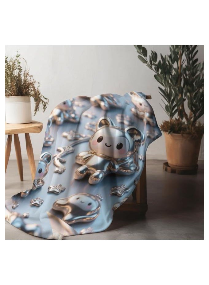 عام بطانية رقيقة من الفانيلا (دافئة ومريحة، ومناسبة للنوم واستخدام الألعاب وإزالة الغبار ومقاومة للرمل) 150 سم * 200 سم - 776 - Image 5