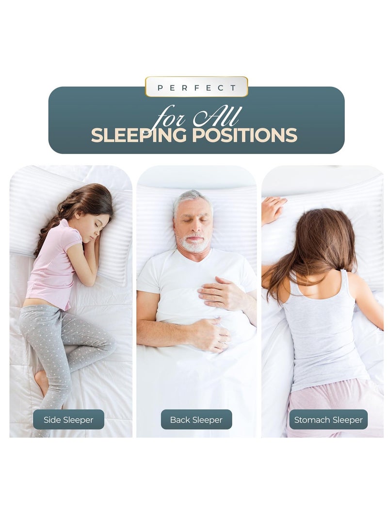 Utopia Utopia Bedding Bed Pillows for Sleeping Queen Size, 1000 Grams Filled Hotel Quality Cooling Pillows for Side, Back or Stomach Sleepers (White, Set of 2)  - Image 2