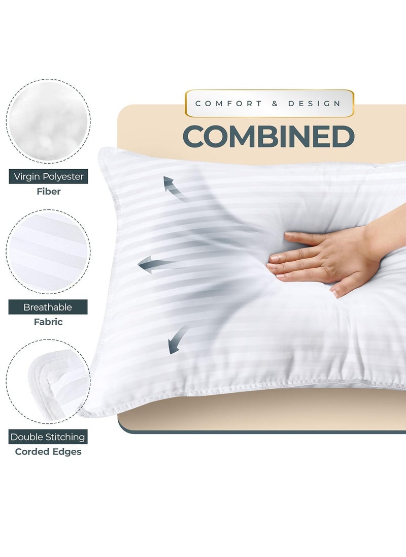 Utopia Utopia Bedding Bed Pillows for Sleeping Queen Size, 1000 Grams Filled Hotel Quality Cooling Pillows for Side, Back or Stomach Sleepers (White, Set of 2)  - Image 4