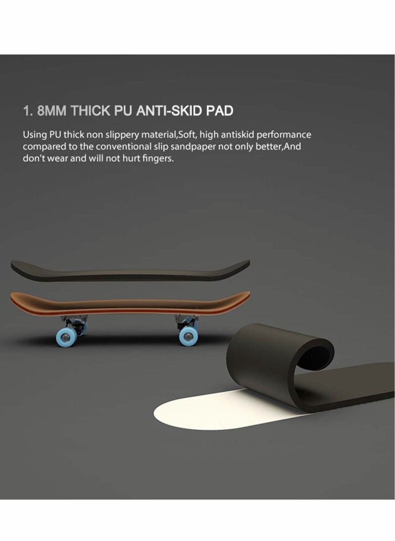 Generic Finger Skateboard, Alloy Mini Skateboard Deck with Pro Fingerboard Tools and Bearing (Black Wheels) - Image 4