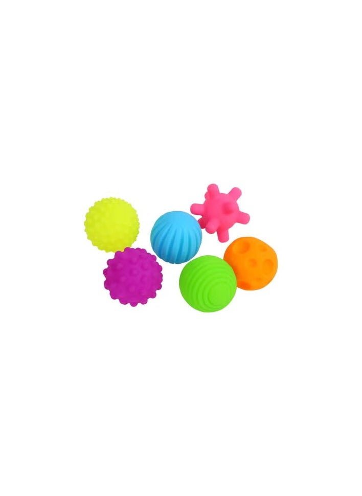 Generic Squeez balls for kids squeeze ball toys +18 months for toddlers bath toy squeak ball toy sensory baby toy for kids, sensory ball for babies, safe for kids (6 pack)  - Image 1