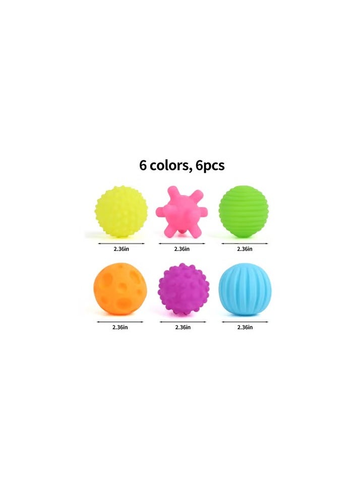 Generic Squeez balls for kids squeeze ball toys +18 months for toddlers bath toy squeak ball toy sensory baby toy for kids, sensory ball for babies, safe for kids (6 pack)  - Image 2