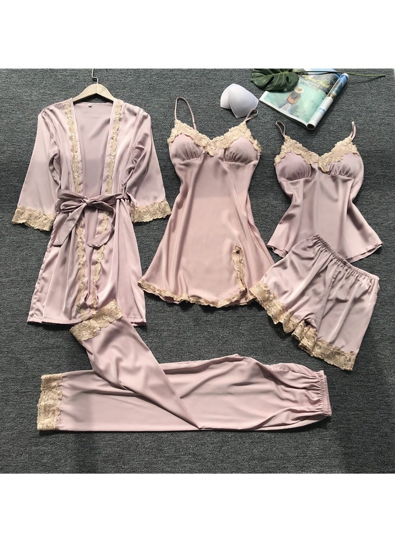 Five-Piece Suspender Pajamas Set that Can Be Worn In All Seasons