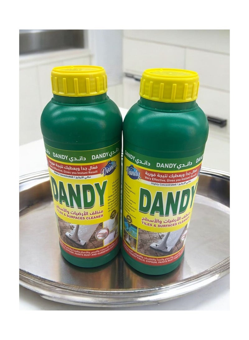 DANDY Two pieces of Dandy, highly concentrated cleaner for floors and surfaces, each piece capacity: 1 liter