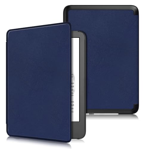 ProElite Slim Smart Flip case Cover for Amazon Kindle 6" 300 ppi 11th Gen/12th Gen 2022/2024, Dark Blue - Image 1