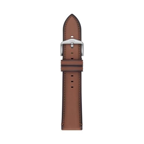 Fossil Mens 22mm Medium Brown LiteHide Leather Watch Band - Image 1