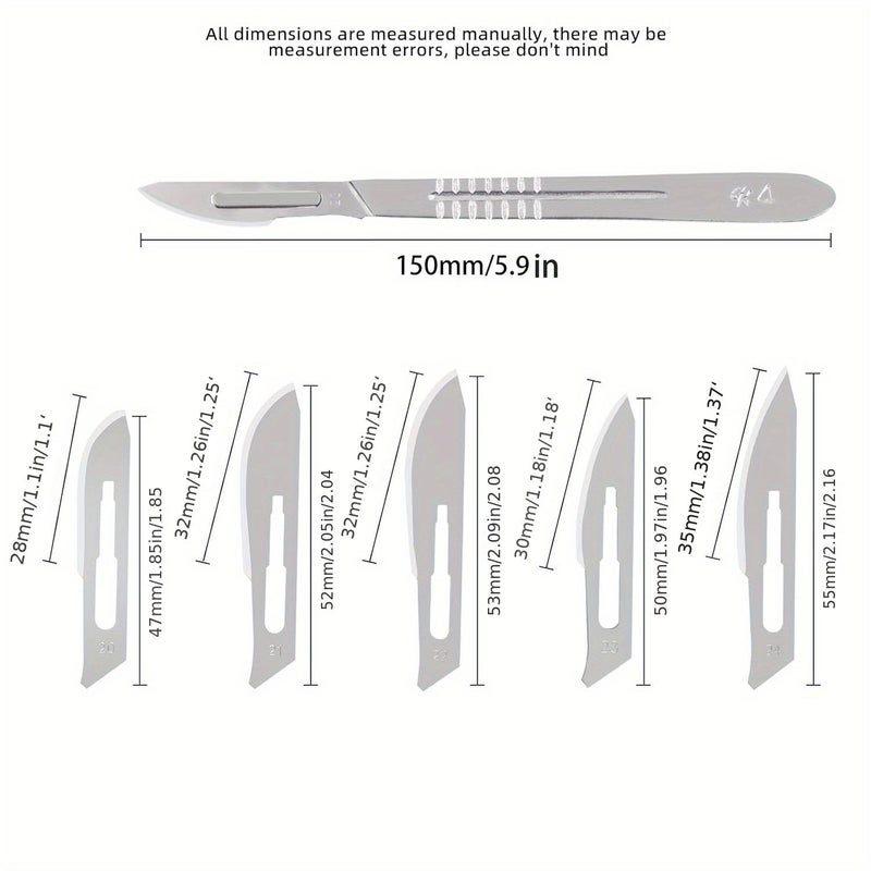 20pcs Carbon Steel Blades NO22 for Art Engraving Grafting Craft DIY Trimming - Image 3