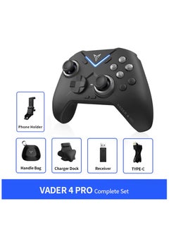 FlyDigi Vader 4 Pro PC Controller Force Adjustment Lever Joystick Hall & Micro 2-in-1 Triggers 1000Hz Report Rate Stereo Vibration 800mAh Multi-Platform Controller for PC/NS/TV/Android/Laptop(Complete Set)  - Image 1