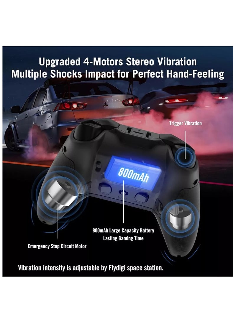 FlyDigi - Vader 4 Pro PC Controller Force Adjustment Lever Joystick Hall & Micro 2-in-1 Triggers 1000Hz Report Rate Stereo Vibration 800mAh Multi-Platform Controller for PC/NS/TV/Android/Laptop(Complete Set) - Image 1