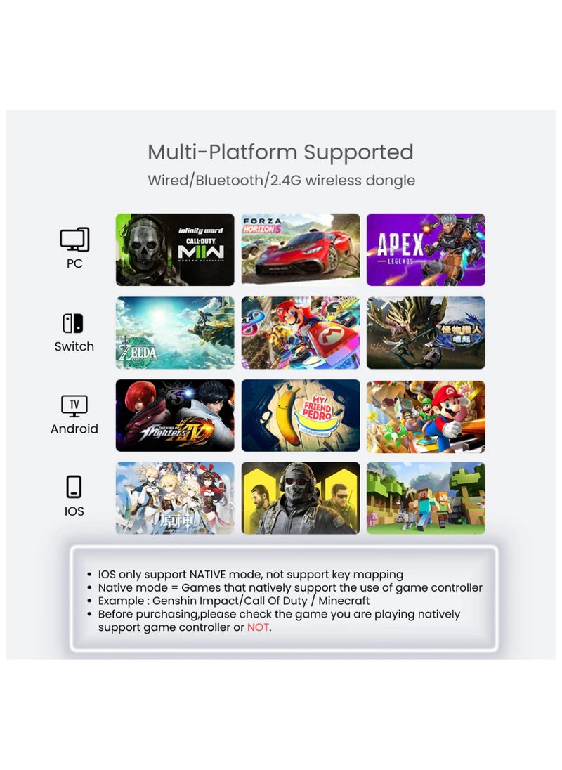 FlyDigi - Vader 4 Pro PC Controller Force Adjustment Lever Joystick Hall & Micro 2-in-1 Triggers 1000Hz Report Rate Stereo Vibration 800mAh Multi-Platform Controller for PC/NS/TV/Android/Laptop(Complete Set) - Image 1