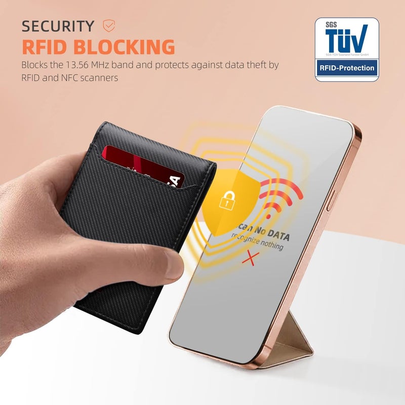 RUNBOX Slim Wallets for Men - Leather Money Clip Mens Wallet - RFID Blocking Front Pocket Bifold Wallet - Thin Credit Card Holder with Gift Box - Image 3