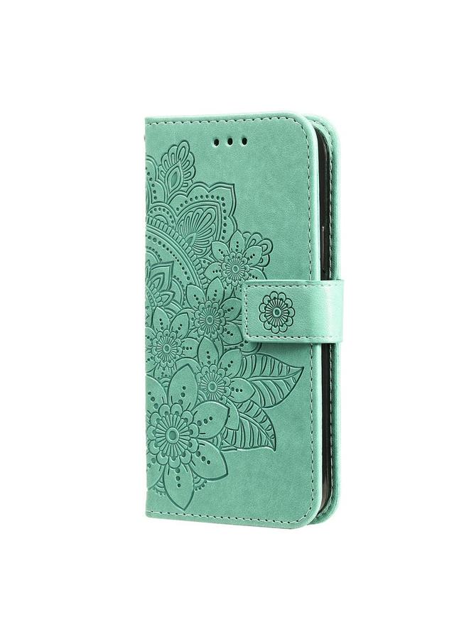 S-TOP Case For Motorola Moto G35 Seven-petal Flowers Embossing Leather Phone Case - Image 2