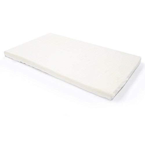 PumPum Portable Baby Crib Mattress Topper 2inch Ventilated Memory Foam with Removable Waterproof Cover 35 x 34 Inch