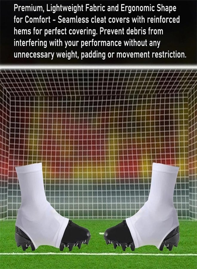 TEQIN Football Spats Cleat Covers, Elastic Football Spats for Cleats, Seamless Cleats Wraps for Football, Baseball, Soccer, Field Hockey White - Image 5