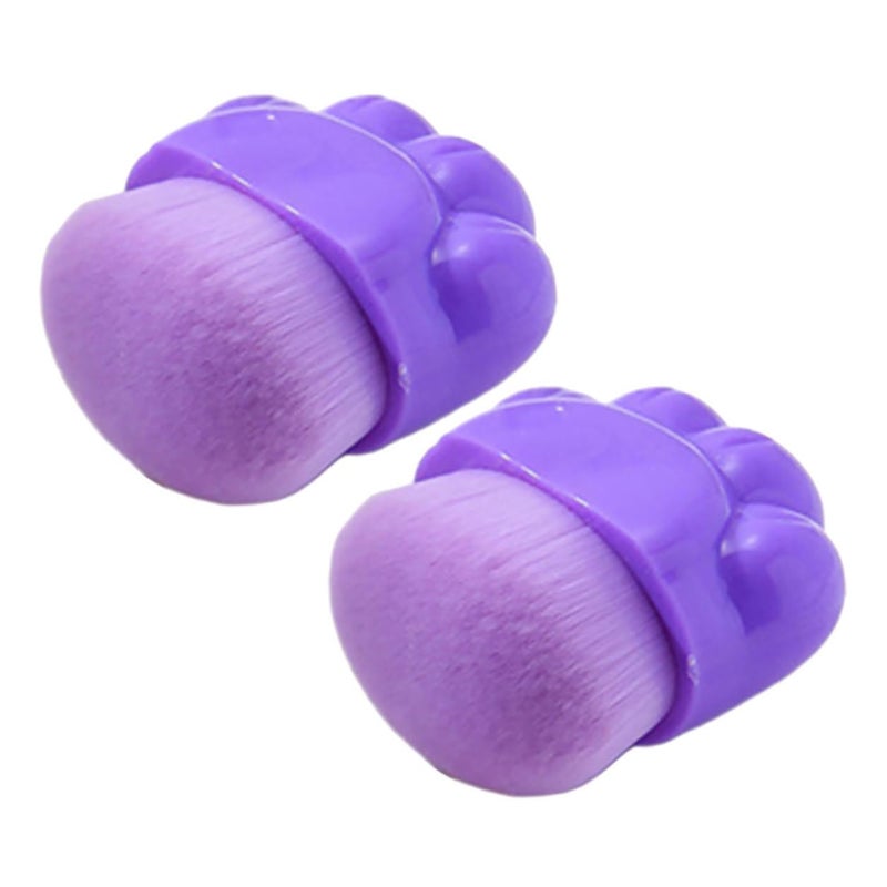 Cat Claw Foundation Brush and Concealer Brush 2pcs Portable Kitten Paw Shaped for Travel and Face Cosmetics Application - Image 1