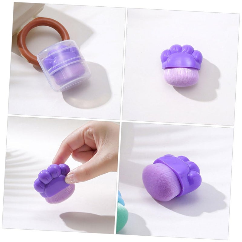 Cat Claw Foundation Brush and Concealer Brush 2pcs Portable Kitten Paw Shaped for Travel and Face Cosmetics Application - Image 4