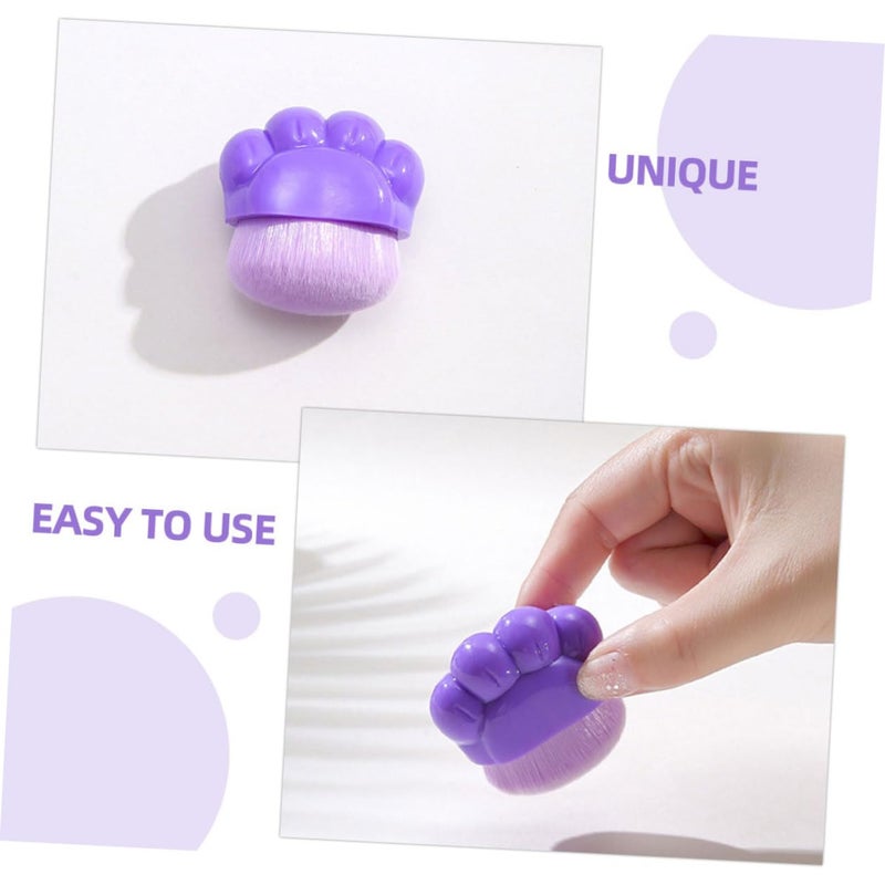 Cat Claw Foundation Brush and Concealer Brush 2pcs Portable Kitten Paw Shaped for Travel and Face Cosmetics Application - Image 3