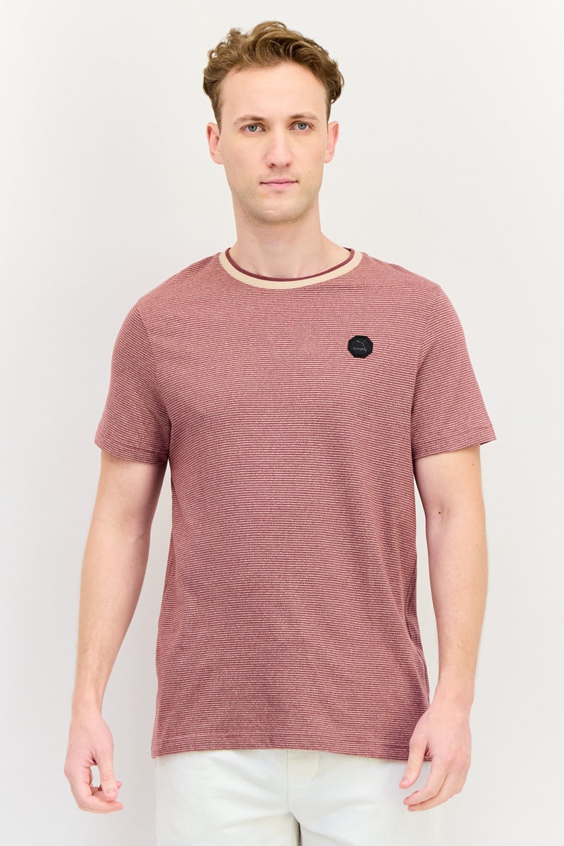 PUMA تي شيرت رياضي للرجال من بومة X One 8 بأكمام قصيرة، لون مارون مائل إلى الرمادي - Image 1