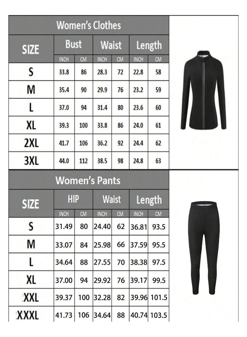 Generic Women’s Sauna Sweat Suit – 2-Piece Set (Jacket + Pants) – Premium Fabric For Enhanced Sweating & Body Shaping - Image 3