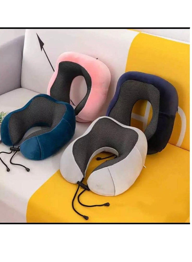 وسادة سفر للرقبة وسادة رقبة من الميموري فوم للسفر  وسادة رقبة للسفر دعم مريح للرقبة والراس للتخييم والنوم متعدده اللاوان - Image 2