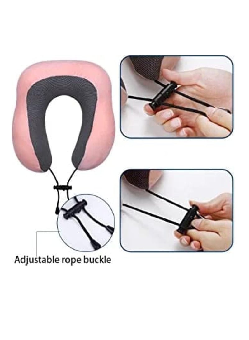 وسادة سفر للرقبة وسادة رقبة من الميموري فوم للسفر  وسادة رقبة للسفر دعم مريح للرقبة والراس للتخييم والنوم متعدده اللاوان - Image 5