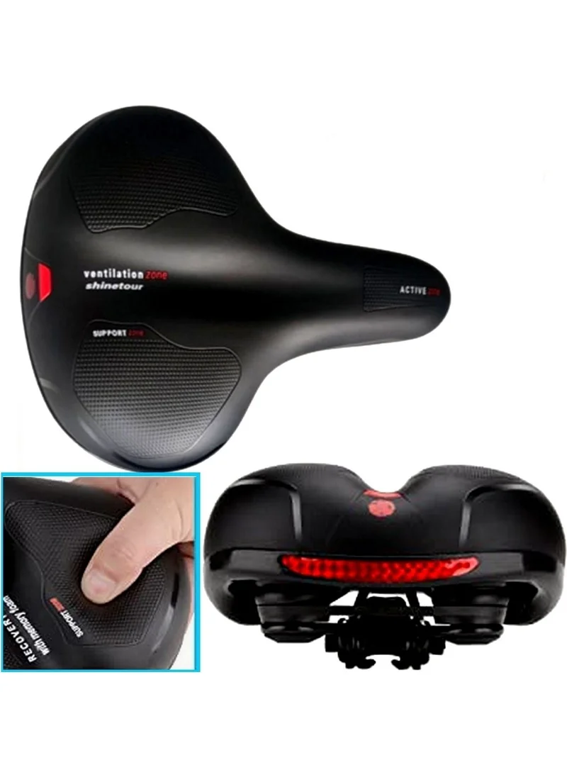 BarkoFix Bicycle Saddle Closed Middle Model Waterproof Bicycle Seat Reflective Soft Saddle