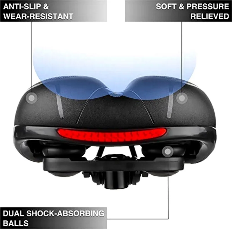 BarkoFix Bicycle Saddle Closed Middle Model Waterproof Bicycle Seat Reflective Soft Saddle