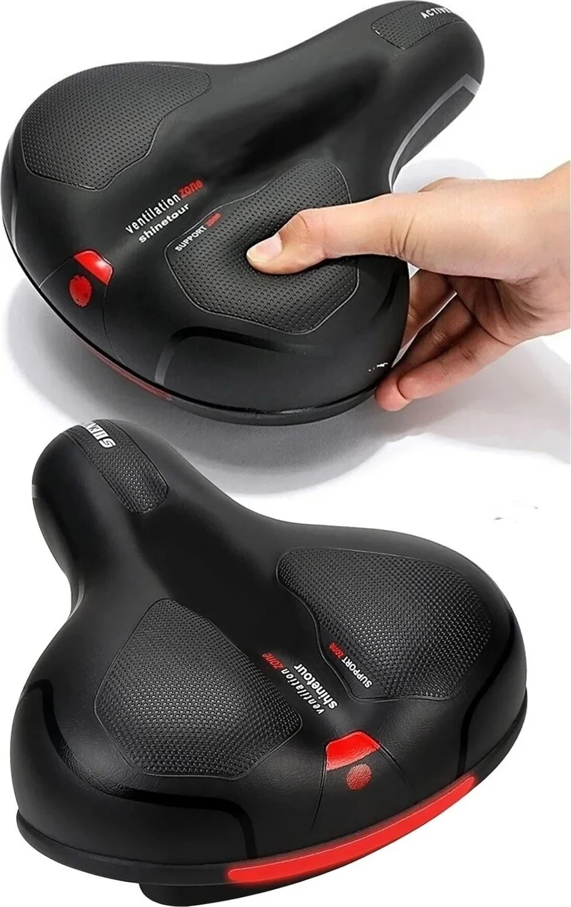 BarkoFix Bicycle Saddle Closed Middle Model Waterproof Bicycle Seat Reflective Soft Saddle