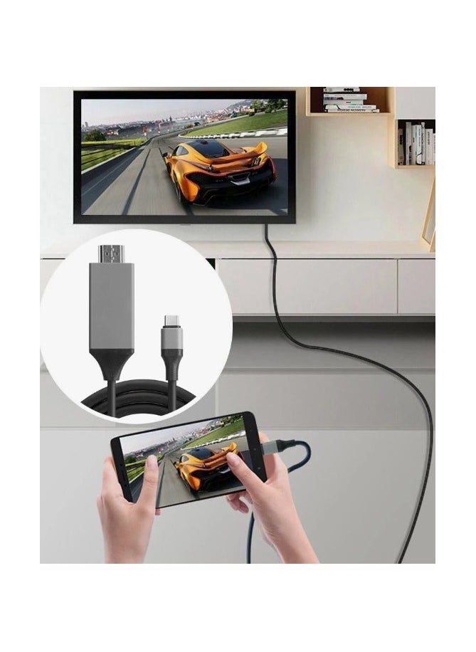 Generic Type-C to HDMI USB 3.1 Compatible Adapter Cable HDTV 30Hz 4K USB-C Cable For PC Monitor.  - Image 2