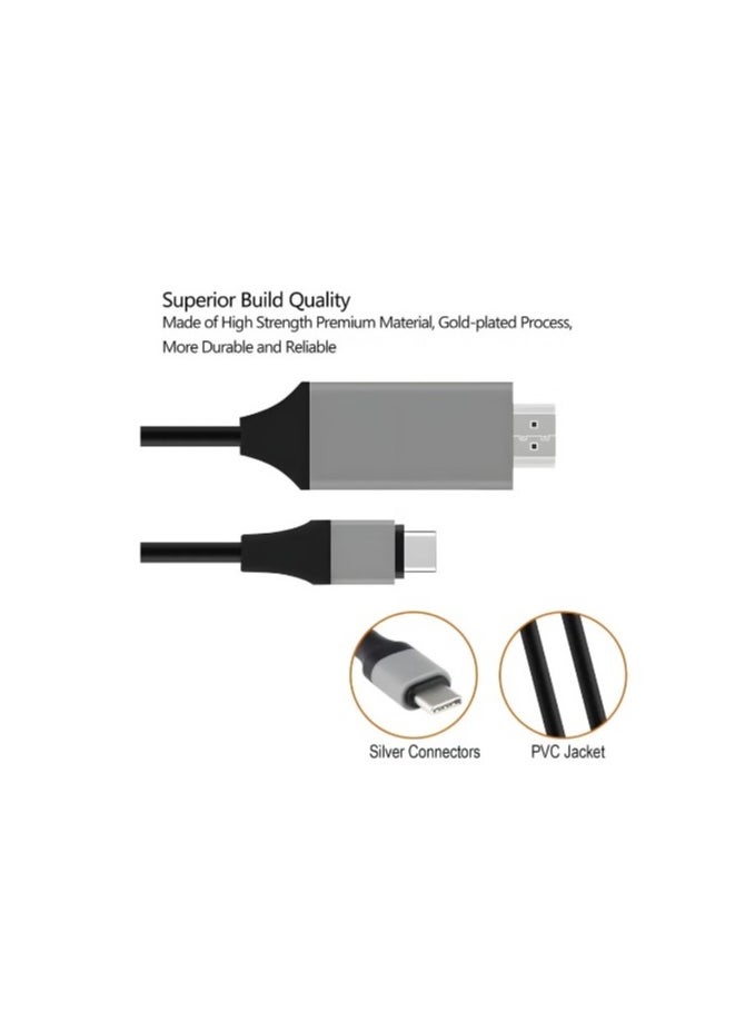 Generic Type-C to HDMI USB 3.1 Compatible Adapter Cable HDTV 30Hz 4K USB-C Cable For PC Monitor.  - Image 3