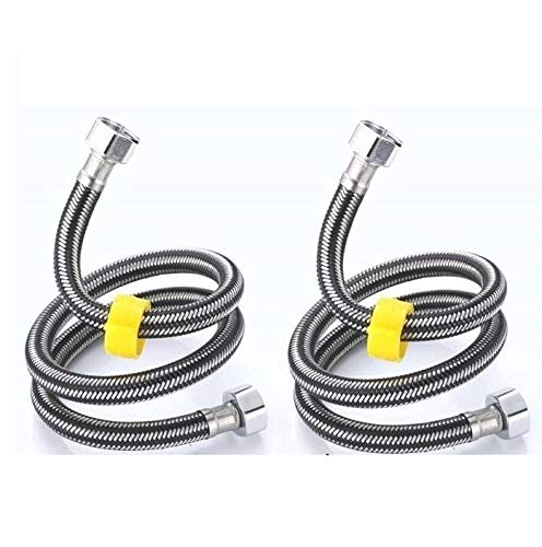 MLD Connection Pipe Flexible Tube SS Geyser Connection Pipe 18 Inch Long Set of2 - Image 1