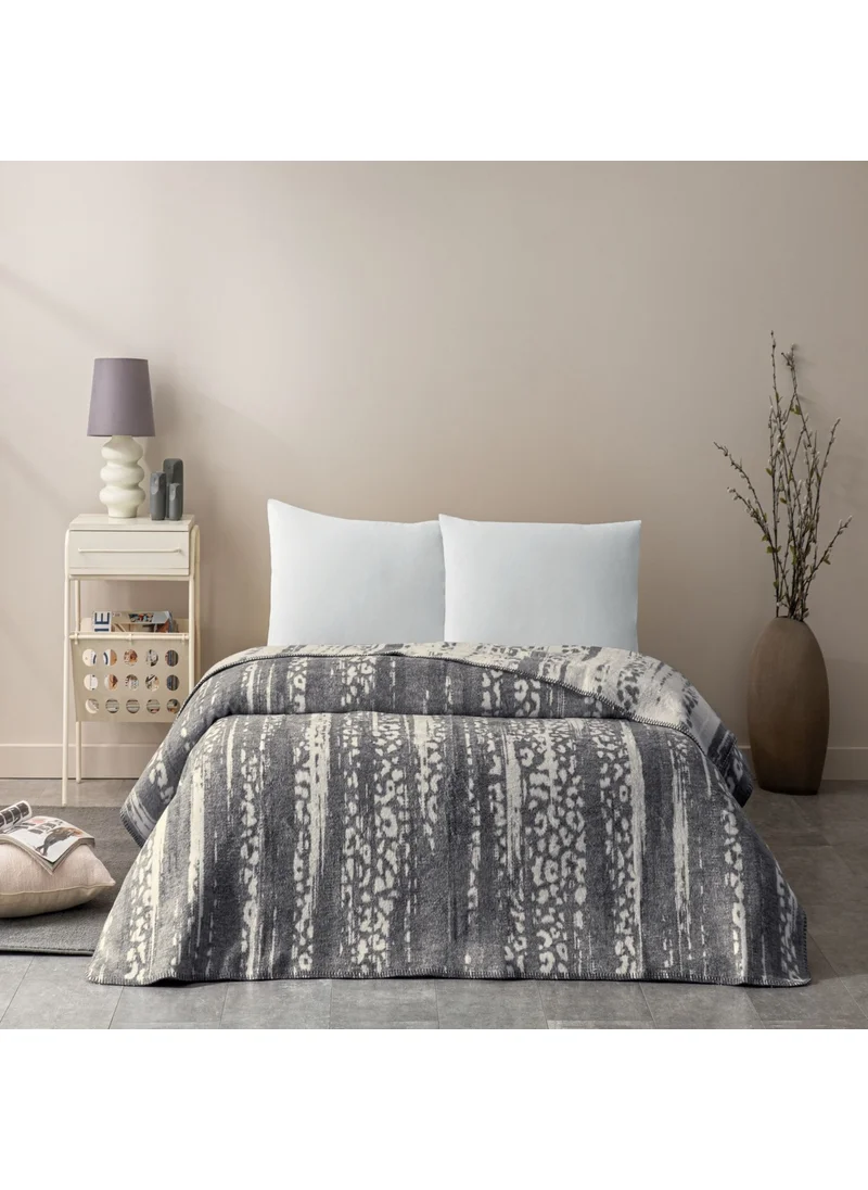 Taç Tac Savanna Cotton Double Blanket Gray